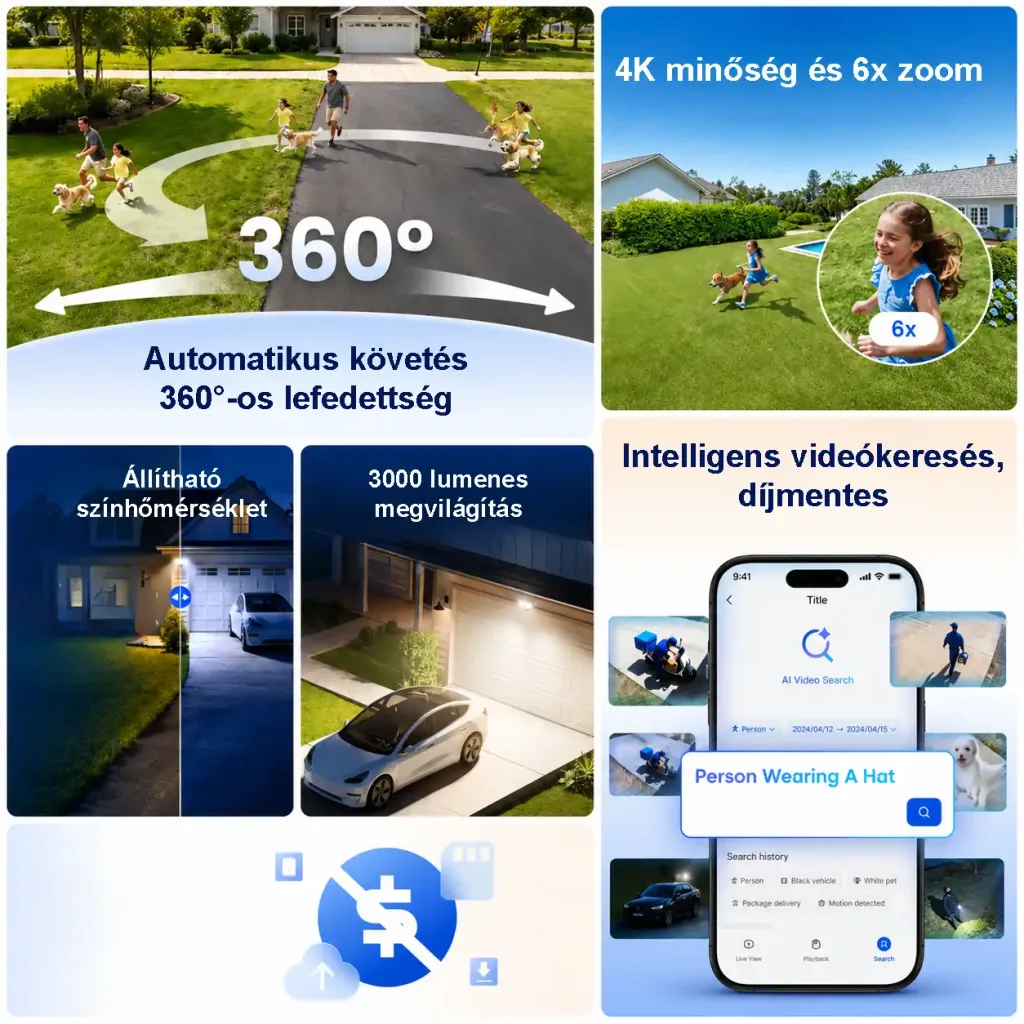 Reolink F850W TrackFlex Floodlight WiFi 4K PTZ IP camera