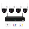 Dahua 4 x 5MP Wi-Fi 6 PT cameras P5AS-PV + NVR