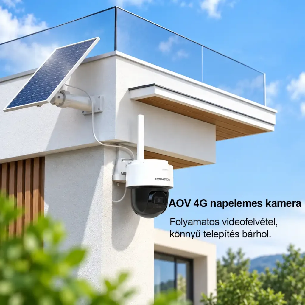 Hikvision DS-2CFSP4/4G – 4MP napelemes 4G PT kamera AOV 24/7 funkcióval, intelligens követéssel és 2,8 mm-es objektívvel