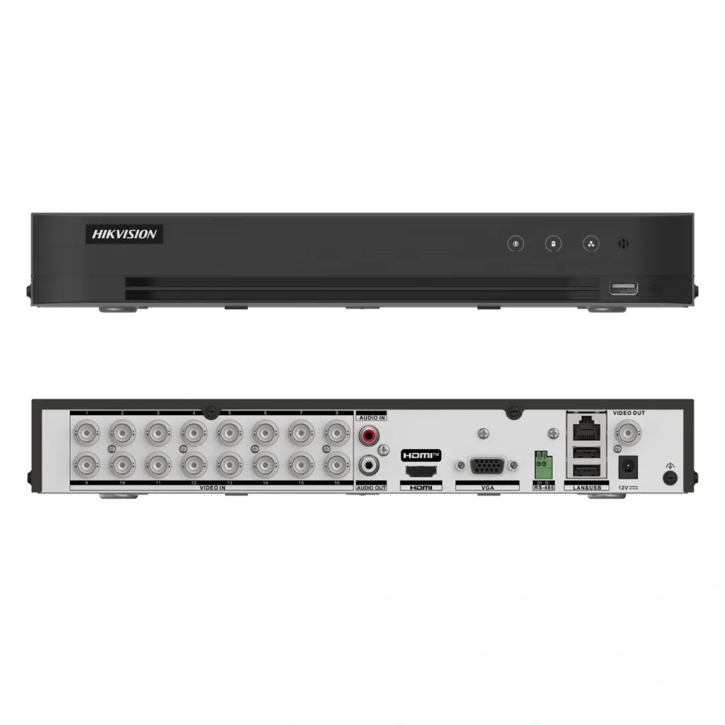 Hikvision iDS-7216HQHI-M1/XT – 16 csatornás AcuSense DVR akár 3K/5MP Lite felbontással, AcuSearch funkcióval és akár 24 IP kamerával
