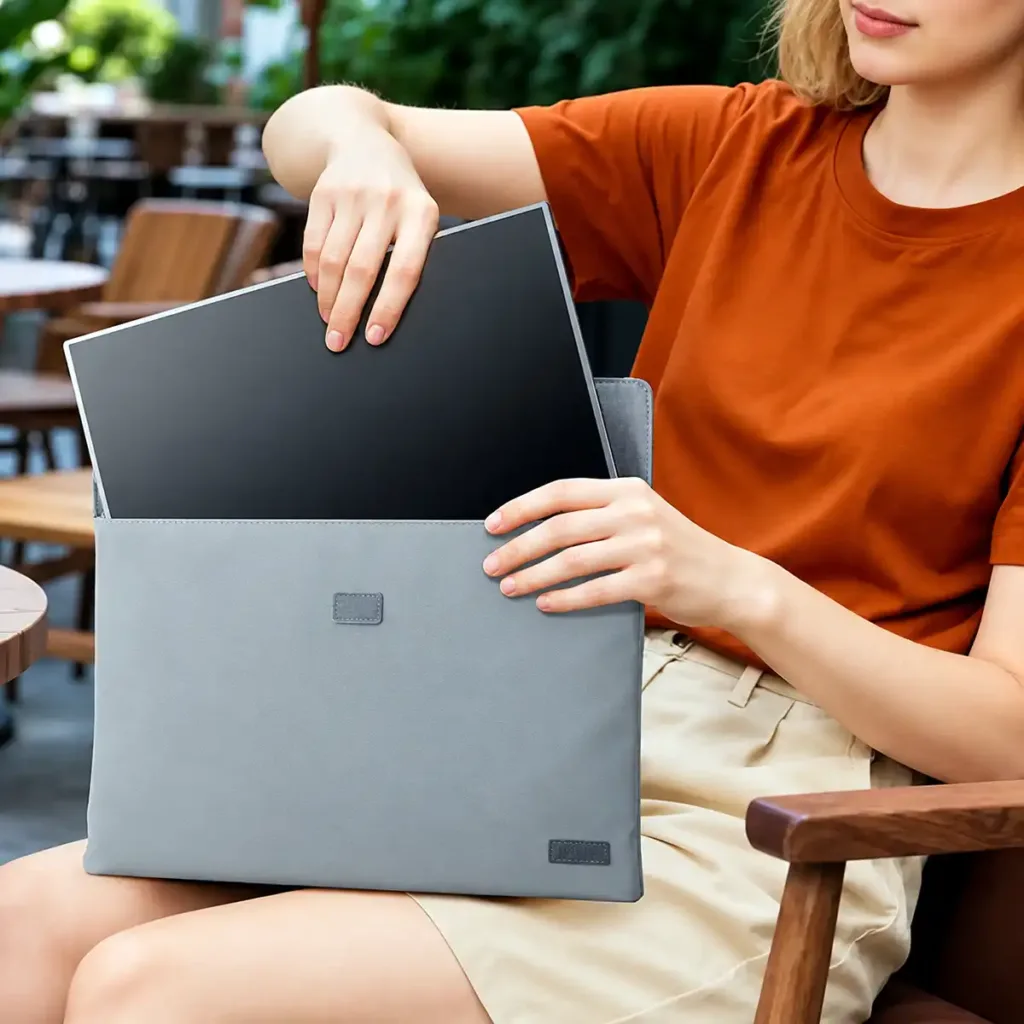 ARZOPA Z1C 16.1″ – hordozható Full HD IPS monitor USB-C, HDMI, HDR10 csatlakozóval és beépített állvánnyal – Szürke