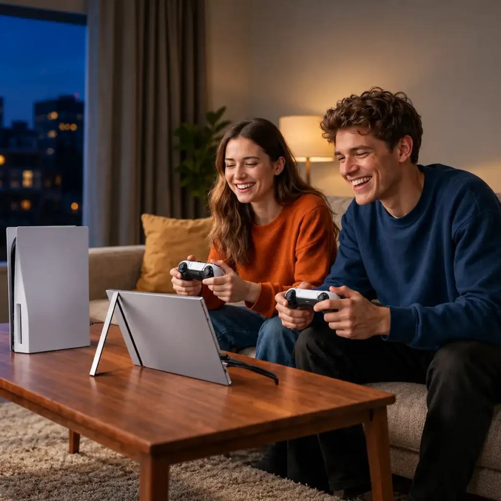ARZOPA Z1C 16.1″ – hordozható Full HD IPS monitor USB-C, HDMI, HDR10 csatlakozóval és beépített állvánnyal – Szürke