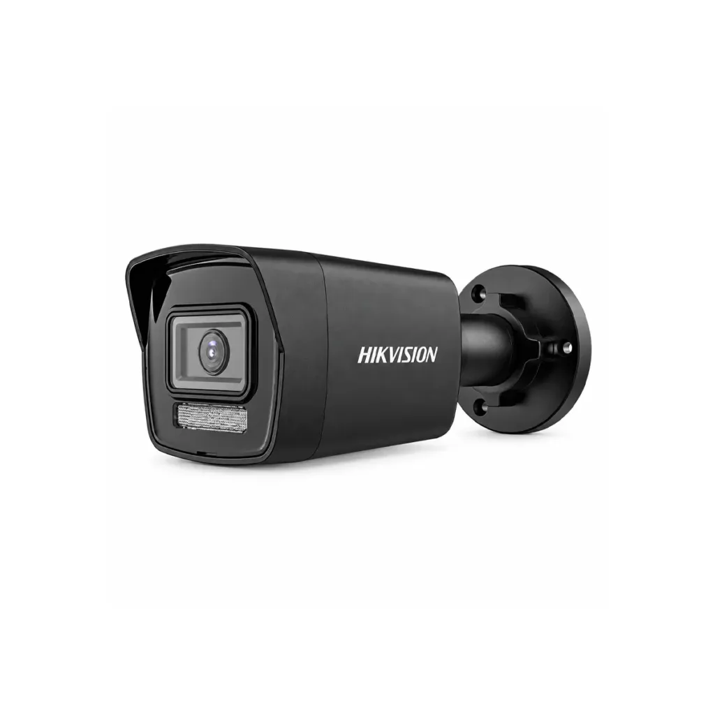 Hikvision DS-2CD1043G2-LIU FEKETE 4MP IP PoE kamera intelligens hibrid világítással, AI-érzékeléssel és mikrofonnal, 2,8 mm