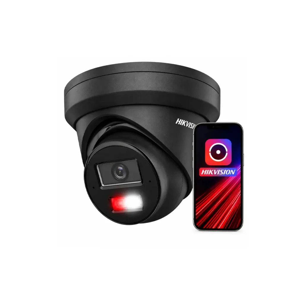 Hikvision DS-2CD2383G2-LI2U FEKETE 8MP 4K IP PoE kamera AcuSense funkcióval, intelligens hibrid lámpával és dupla mikrofonnal, 2,8 mm