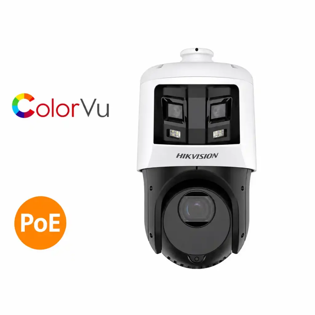 Hikvision DS-2SE4C425MWG-E/26 – Professzionális dupla IP PTZ kamera TandemVu 10MP (6MP+4MP), 25x optikai zoom, ColorVu, DarkFighter, AcuSense AI, 180° panoráma, éjjellátó látás akár 100 m-ig, PoE+, IP66
