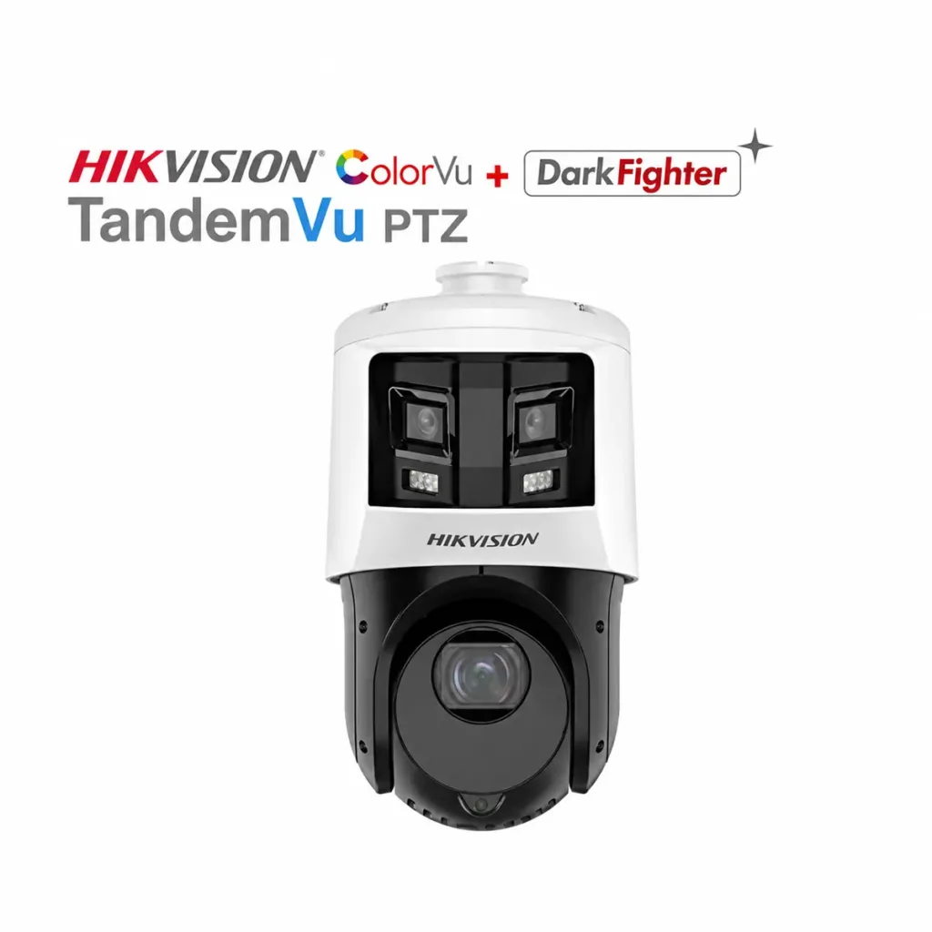 Hikvision DS-2SE4C425MWG-E/26 – Professzionális dupla IP PTZ kamera TandemVu 10MP (6MP+4MP), 25x optikai zoom, ColorVu, DarkFighter, AcuSense AI, 180° panoráma, éjjellátó látás akár 100 m-ig, PoE+, IP66