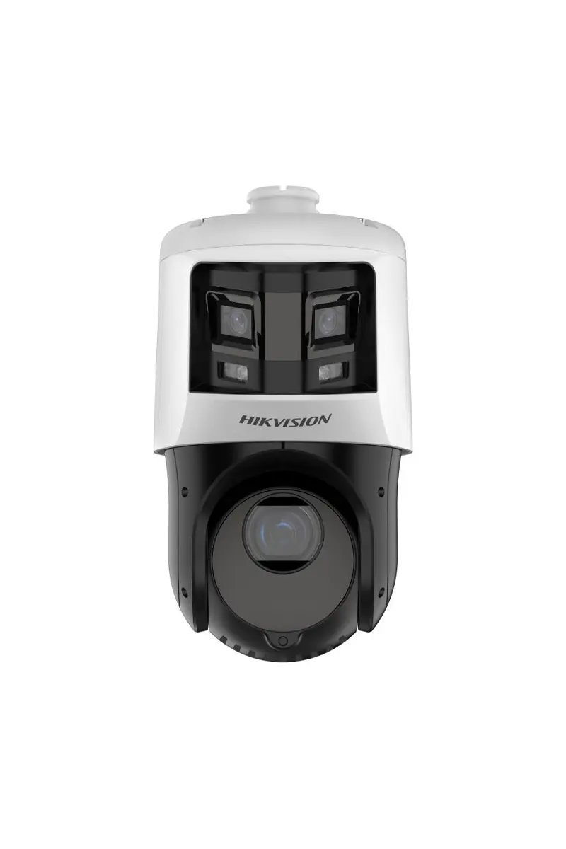 Hikvision DS-2SE4C425MWG-E_26 main Hikvision DS-2SE4C425MWG-E/26 – Professzionális dupla IP PTZ kamera TandemVu 10MP (6MP+4MP), 25x optikai zoom, ColorVu, DarkFighter, AcuSense AI, 180° panoráma, éjjellátó látás akár 100 m-ig, PoE+, IP66